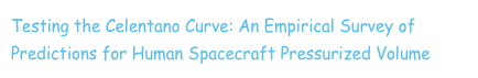 Testing the Celentano Curve: An Empirical Survey of Predictions for Human Spacecraft Pressurized Volume